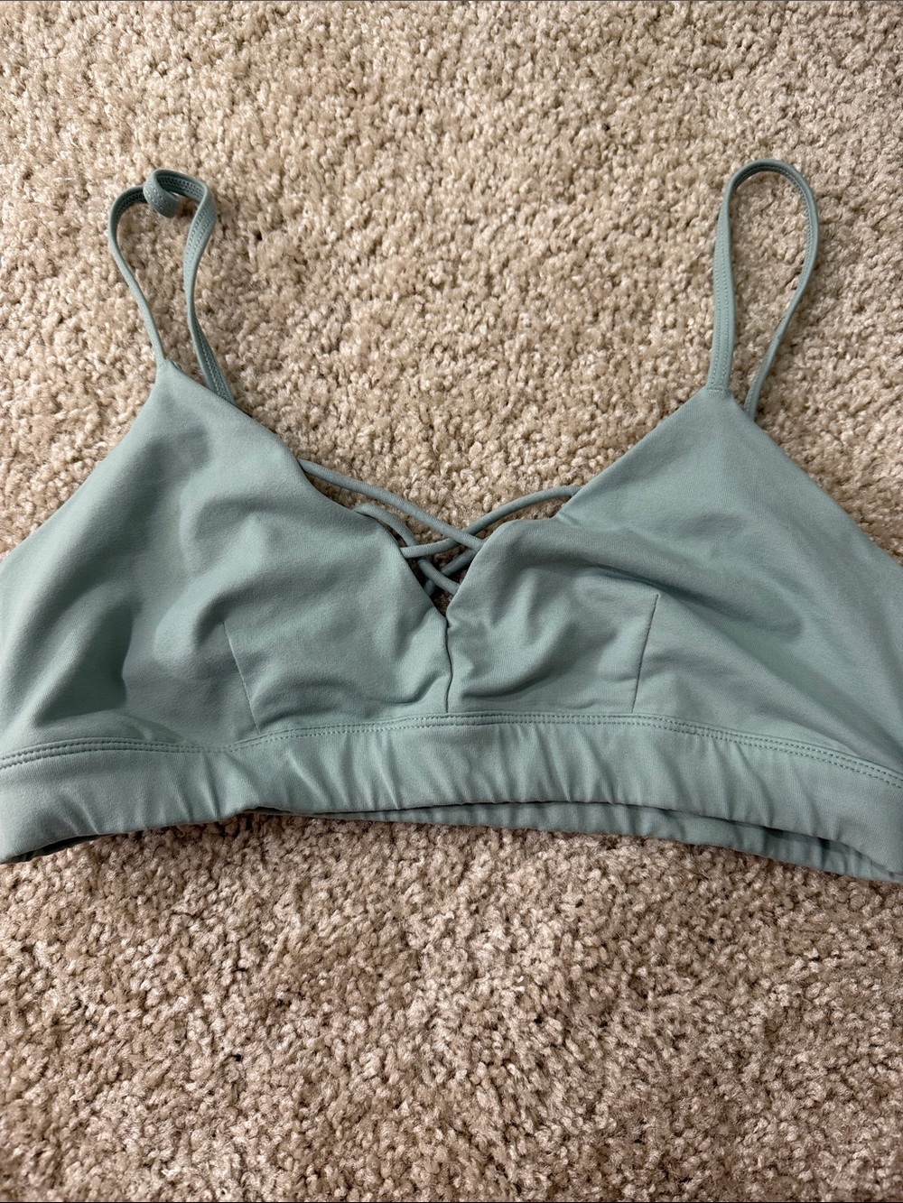 ALO Yoga Sage Green Strappy Bralette